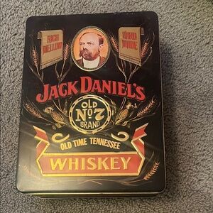 Jack Daniels Black and Gold Tin Box
